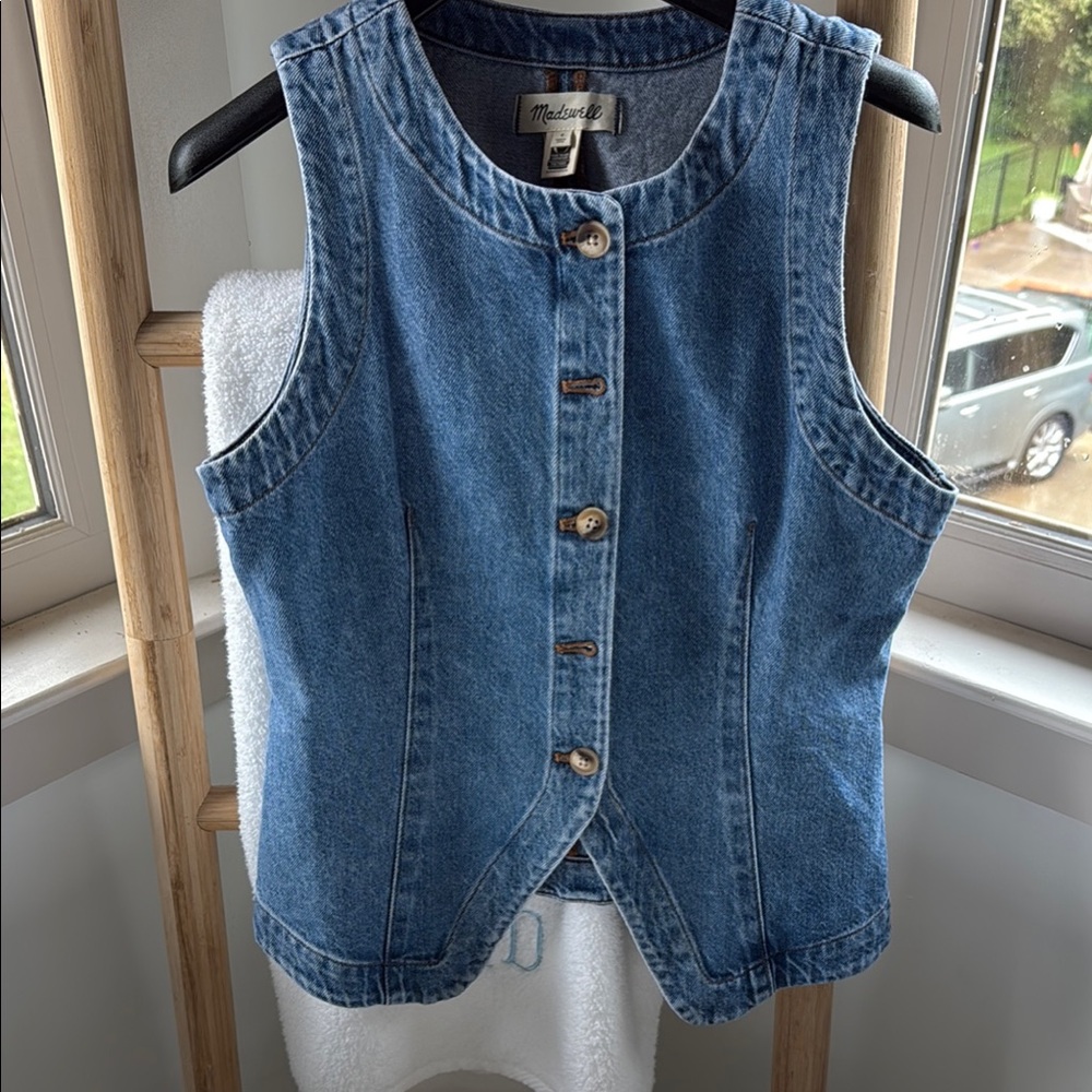 Madewell Blue Denim Vest